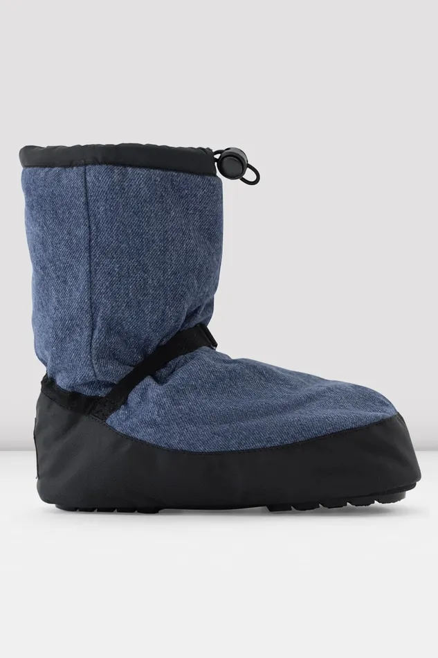Adult Adult Denim MultiFunction Warm Up Booties Blue Denim Mens Bloch