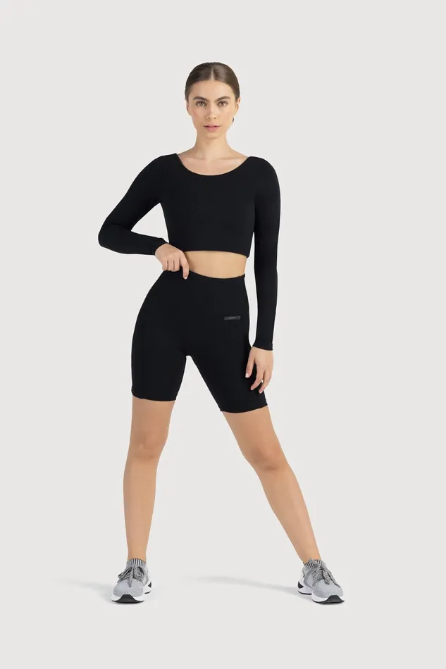 Adult Bloch Bloch Technique 7 Inch Rib Panel Short Graphite Shorts