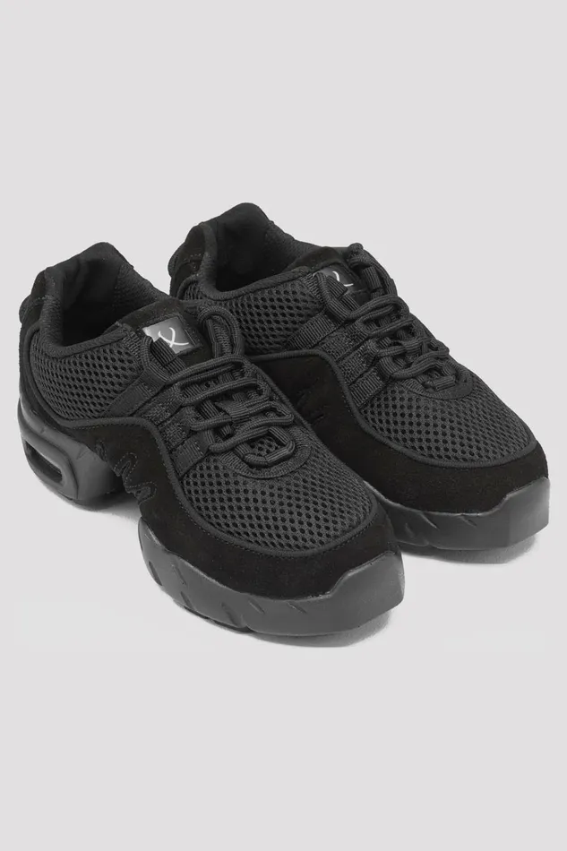 Adult Dance Sneakers Bloch Adult Boost Mesh Split Sole Dance Sneakers Black Mesh Suede