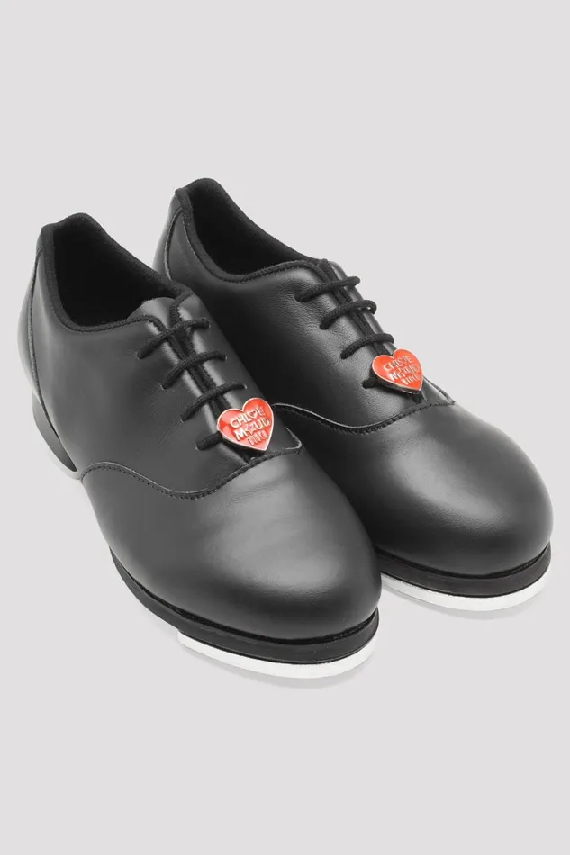 Adult Ladies Chloe And Maud Tap Shoes Black Leather Tap Bloch