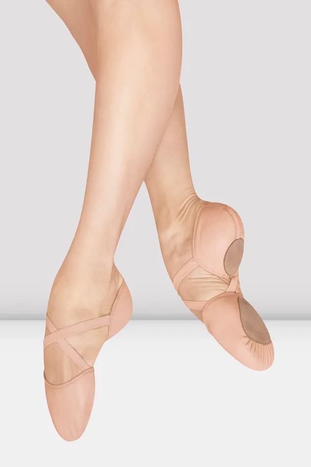 Adult Ladies Elastosplit X Leather Ballet Shoes Pink Leather Ballet Bloch