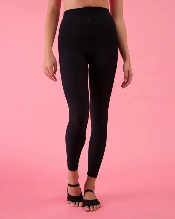 Adult Leggings Bloch Bloch Play Zip 78 Legging Graphite