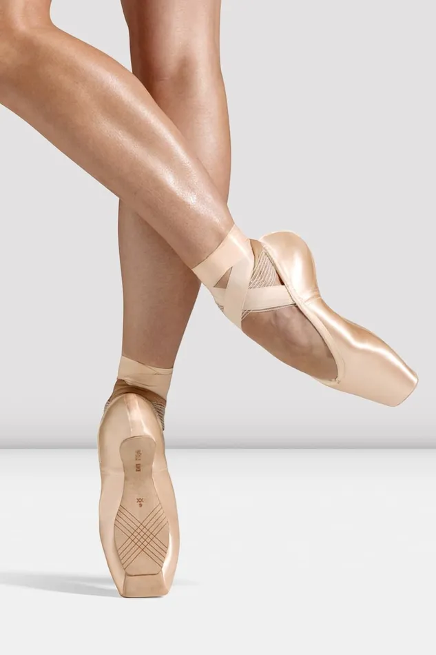 Adult Pointe Bloch Etu Suede Toe Pointe Shoes Pink Satin