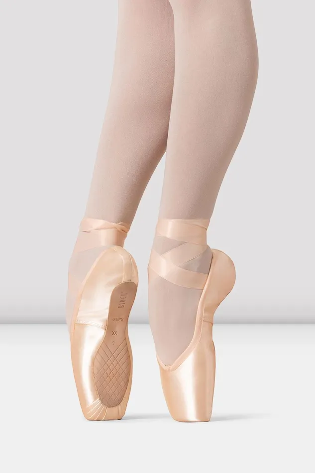 Adult Raffin Enhanced Arch Pointe Shoes Pink Satin Pointe Bloch