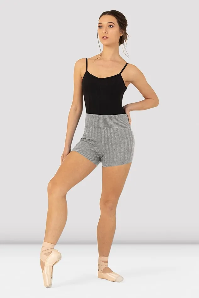 Adult Warmups Bloch Ladies Eira Knit Short Grey Marle