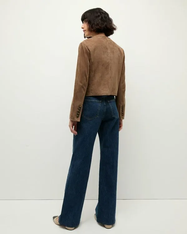 Andrea Suede Jacket Bark Women Veronica Beard Jackets and Outerwear