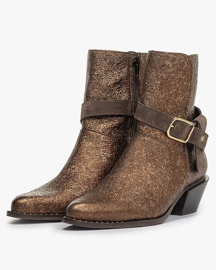 Ankle Boots Women Floris Van Bommel Enzi 0708 Metallicprint