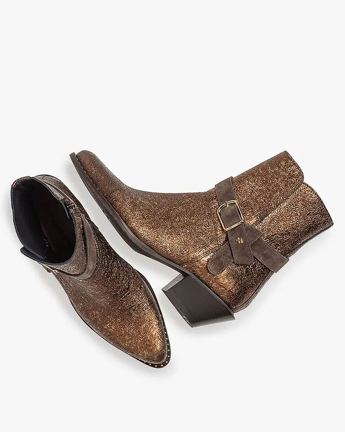 Ankle Boots Women Floris Van Bommel Enzi 0708 Metallicprint