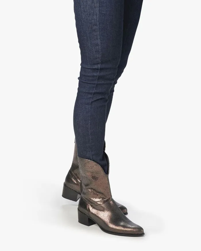 Ankle Boots Women Floris Van Bommel Evi 0202 Metallic Print