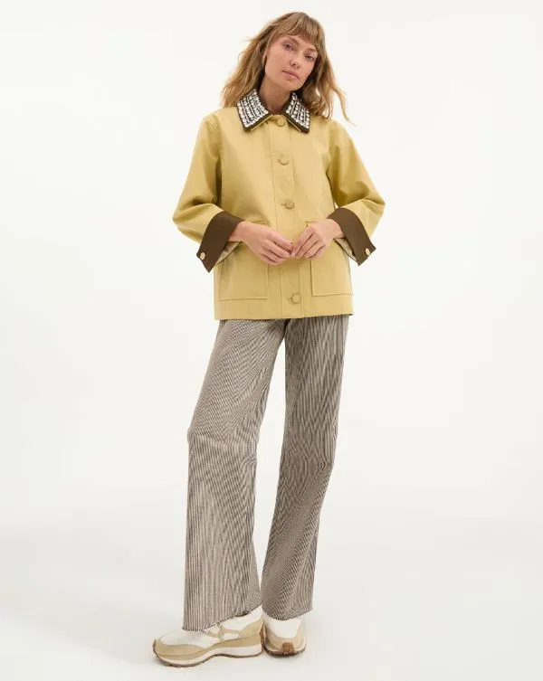 Arlen Dickey Coat Flax Women Veronica Beard Jackets and Outerwear Arlen Dickey Coat Flax Women Veronica Beard Jackets and Outerwear