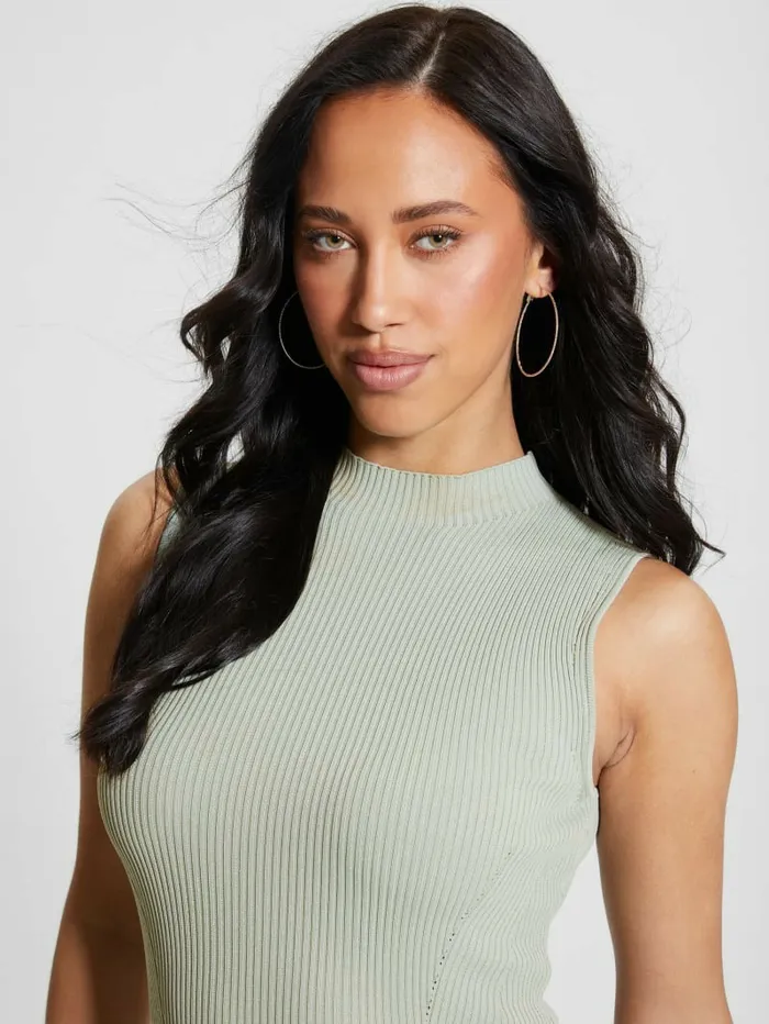 Audrey Fit and Flared Dress Dusty Fern Women Dresses and Jumpsuits GUESS Audrey Fit and Flared Dress Dusty Fern Women Dresses and Jumpsuits GUESS
