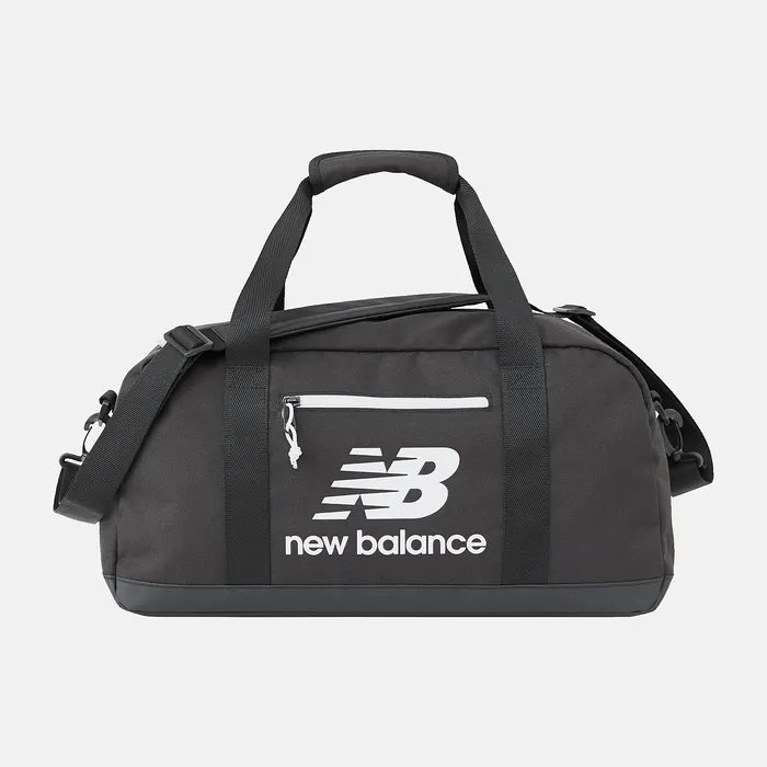 Bags MenWomenKids Athletics Duffle Bag BLACK with WHITE PRINT New Balance