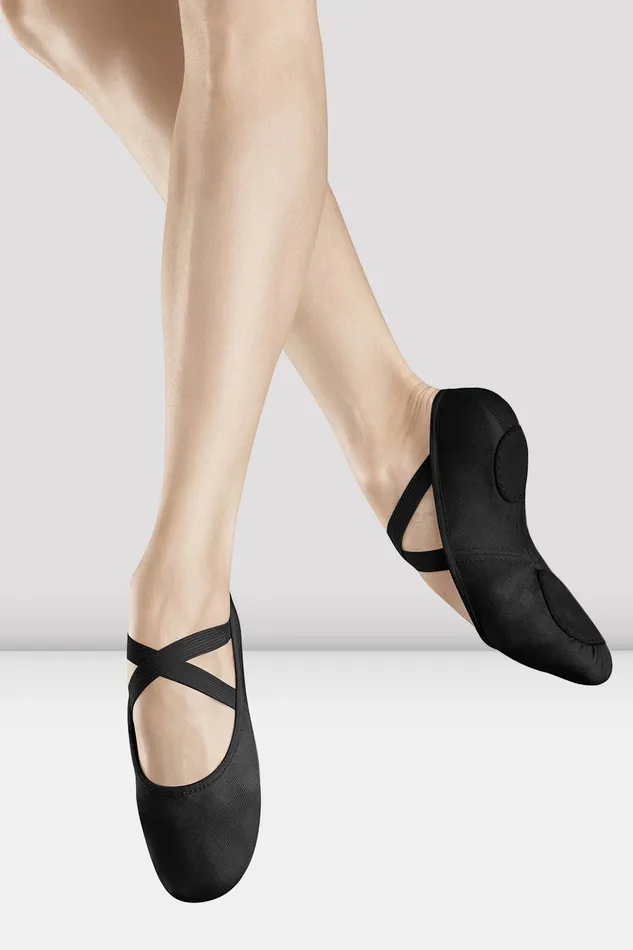 Ballet Bloch Adult Ladies Infinity Stretch Canvas Ballet Shoes Black Canvas