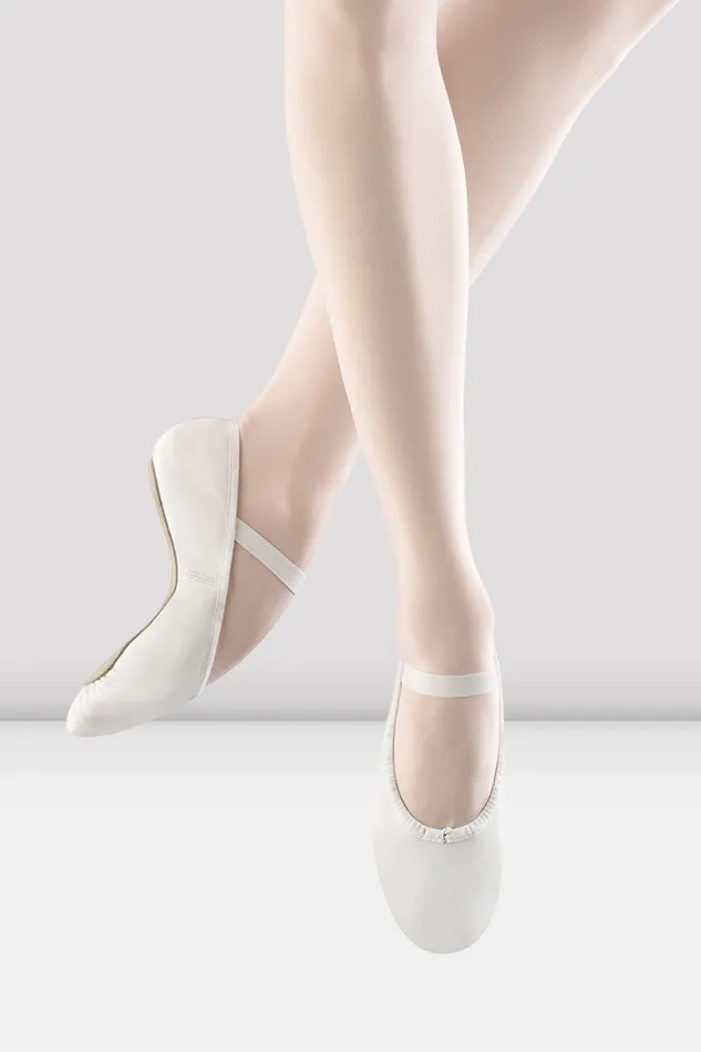 Ballet Bloch Children Childrens Dansoft Leather Ballet Shoes White Leather