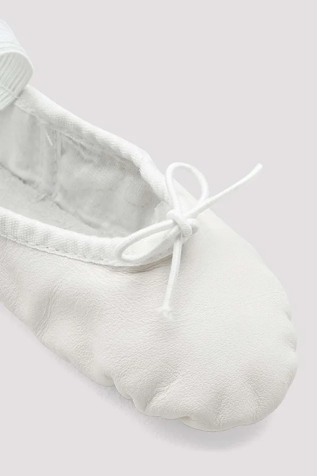Ballet Bloch Children Childrens Dansoft Leather Ballet Shoes White Leather