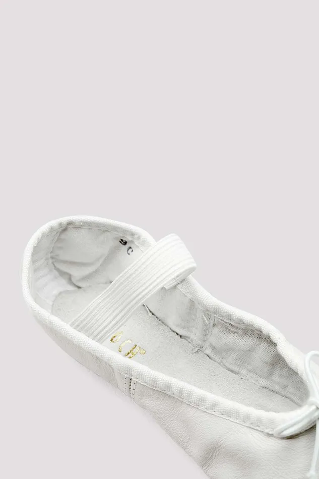 Ballet Bloch Children Childrens Dansoft Leather Ballet Shoes White Leather