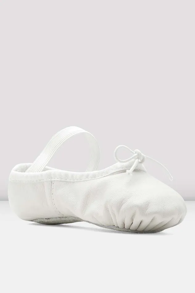 Ballet Bloch Children Childrens Dansoft Leather Ballet Shoes White Leather