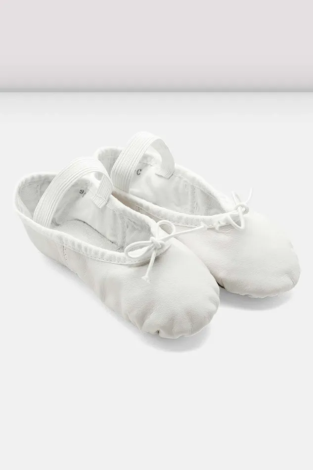 Ballet Bloch Children Childrens Dansoft Leather Ballet Shoes White Leather