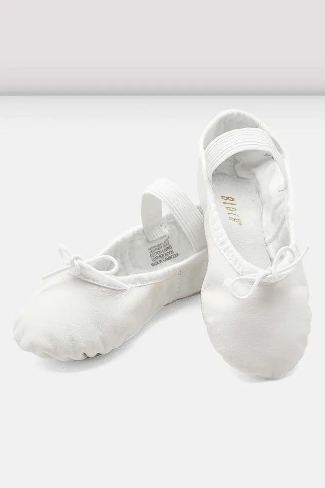 Ballet Bloch Children Childrens Dansoft Leather Ballet Shoes White Leather