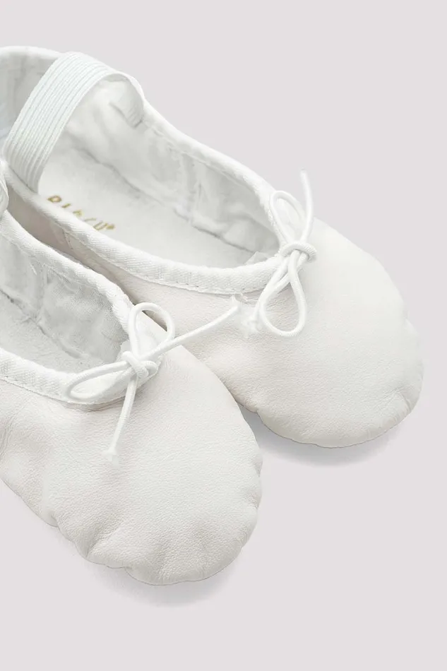 Ballet Bloch Children Childrens Dansoft Leather Ballet Shoes White Leather