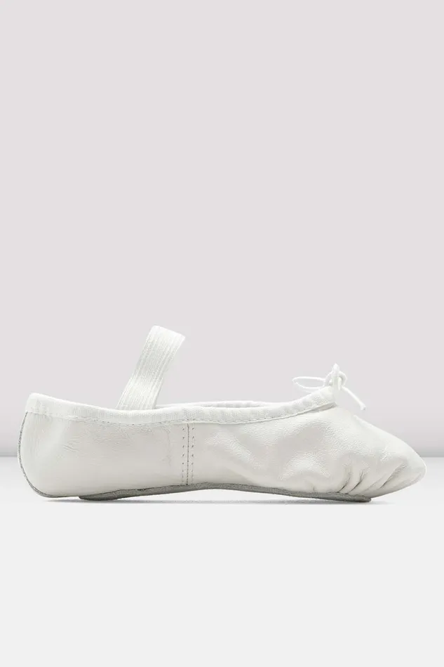 Ballet Bloch Children Childrens Dansoft Leather Ballet Shoes White Leather