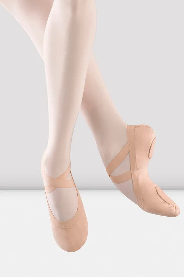 Ballet Bloch Children Childrens ProElastic Canvas Ballet Shoes Pink Canvas