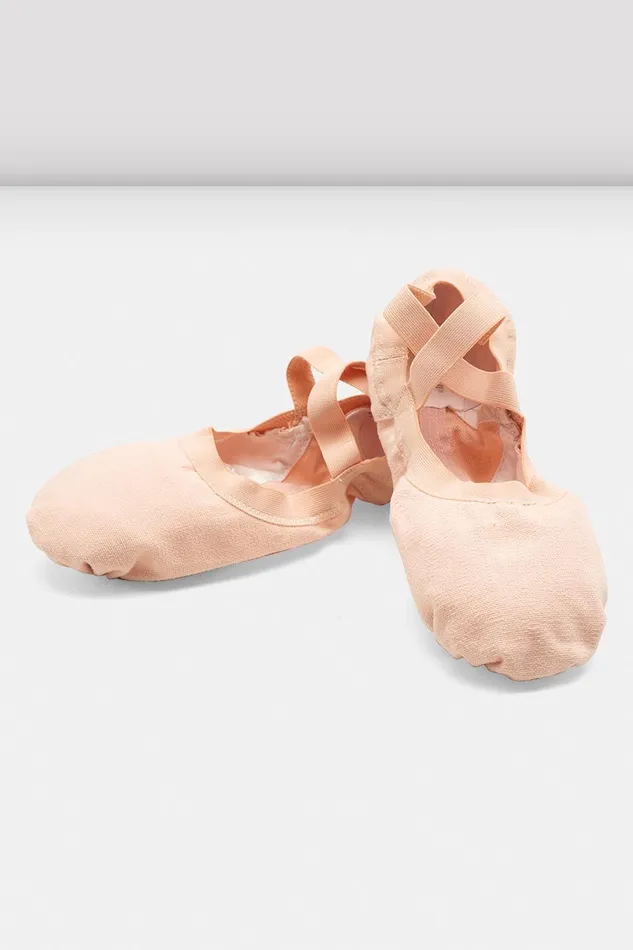 Ballet Bloch Children Childrens ProElastic Canvas Ballet Shoes Pink Canvas