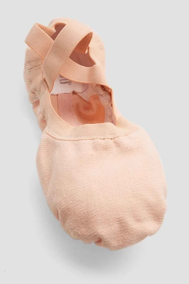 Ballet Bloch Children Childrens ProElastic Canvas Ballet Shoes Pink Canvas