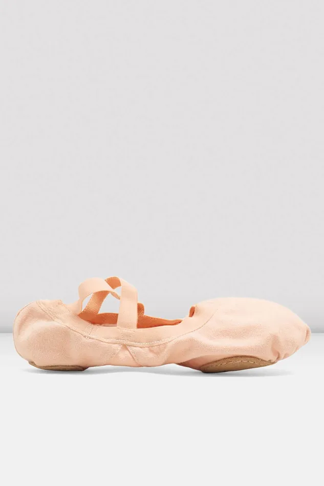 Ballet Bloch Children Childrens ProElastic Canvas Ballet Shoes Pink Canvas