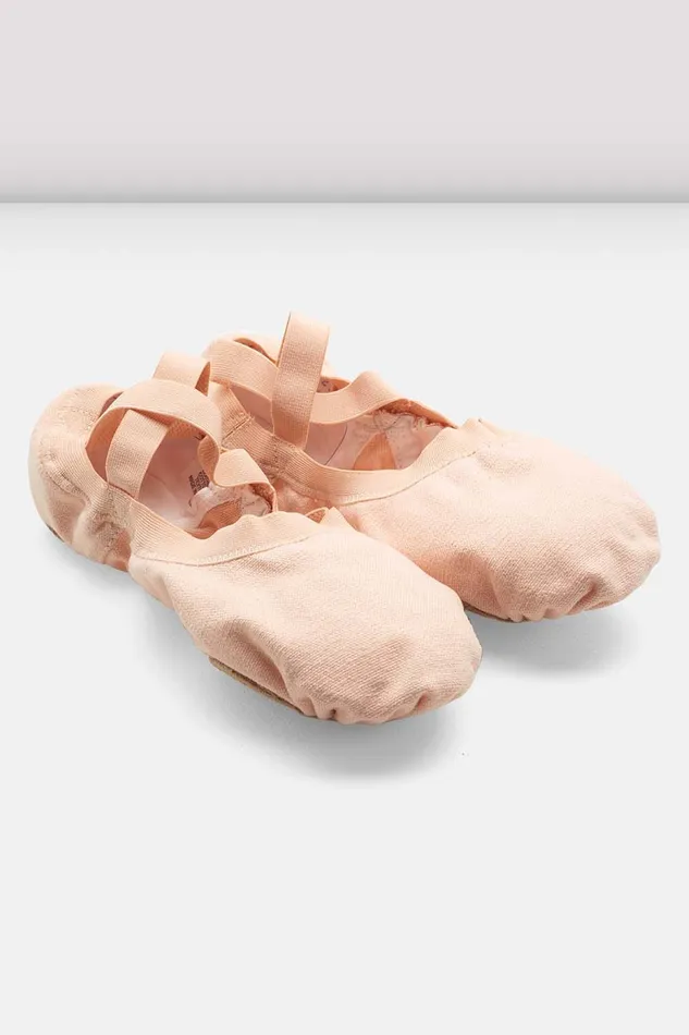 Ballet Bloch Children Childrens ProElastic Canvas Ballet Shoes Pink Canvas