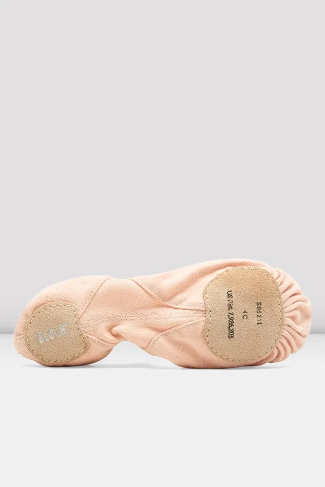 Ballet Bloch Children Childrens ProElastic Canvas Ballet Shoes Pink Canvas