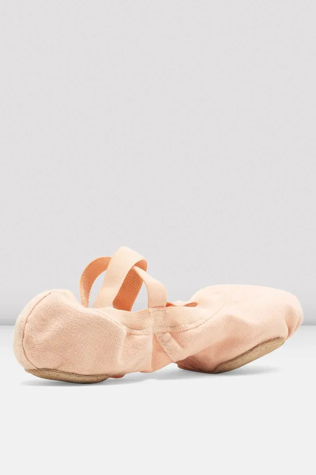Ballet Bloch Children Childrens ProElastic Canvas Ballet Shoes Pink Canvas