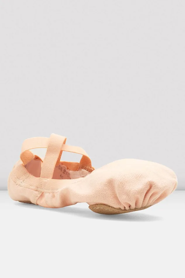 Ballet Bloch Children Childrens ProElastic Canvas Ballet Shoes Pink Canvas