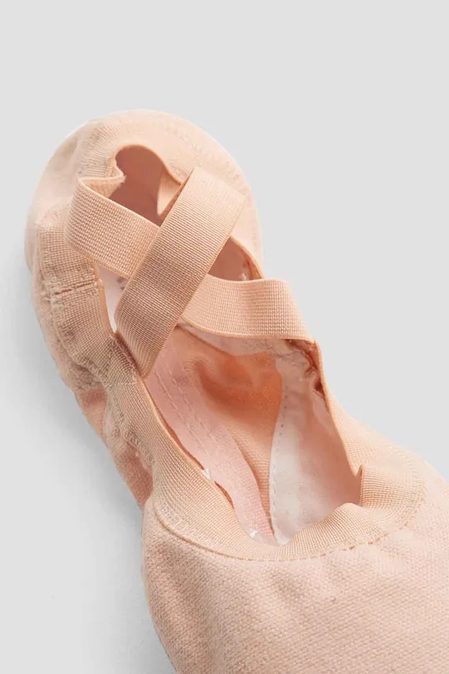 Ballet Bloch Children Childrens ProElastic Canvas Ballet Shoes Pink Canvas