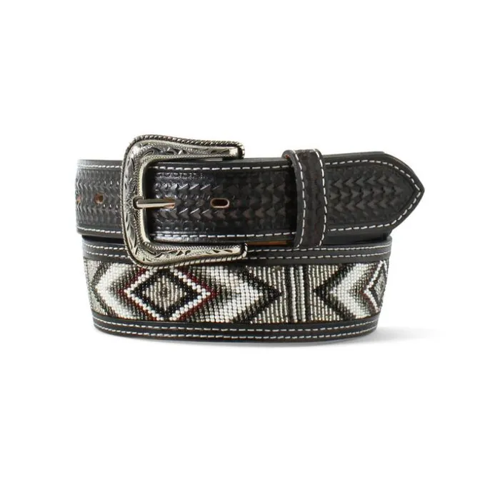 Belts Men Ariat Diamond Beaded Belt Black