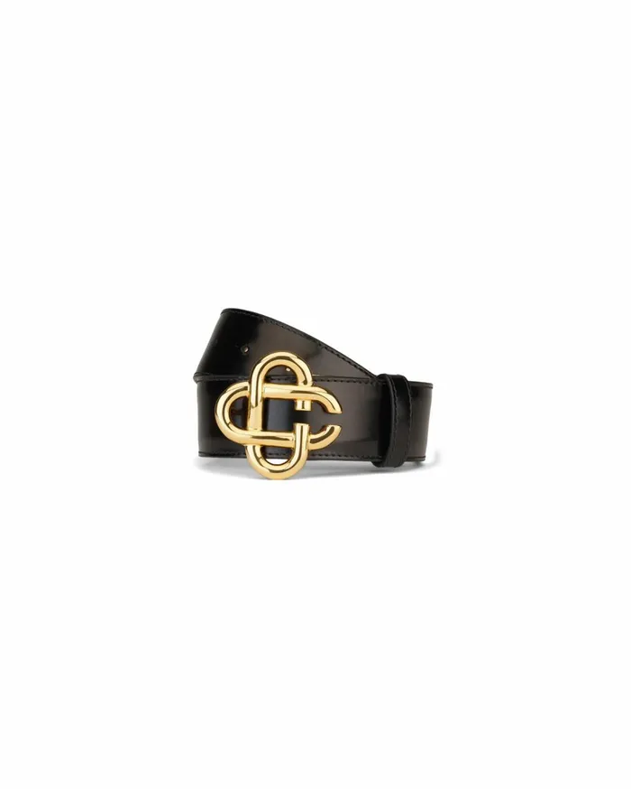 Belts MenWomen Casablanca Paris Black Leather Belt Small
