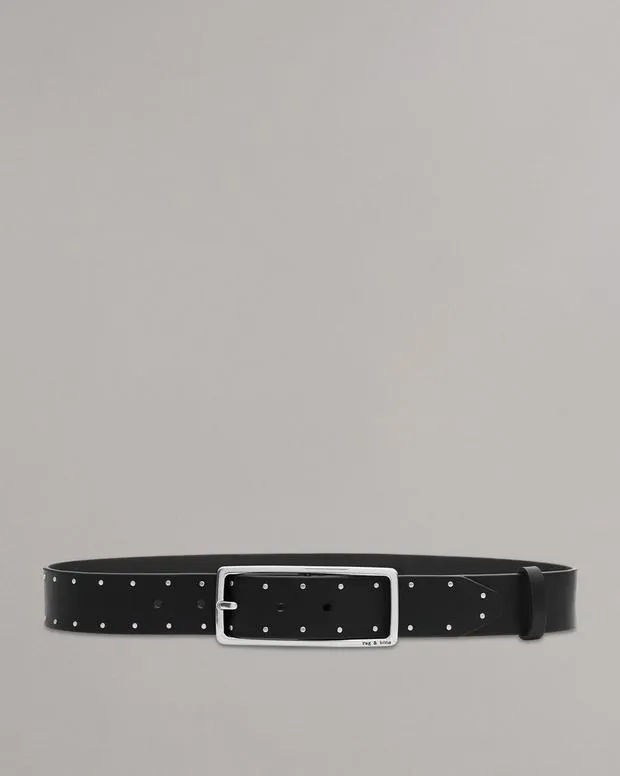 Belts rag and bone Women Rebound Leather Belt Black