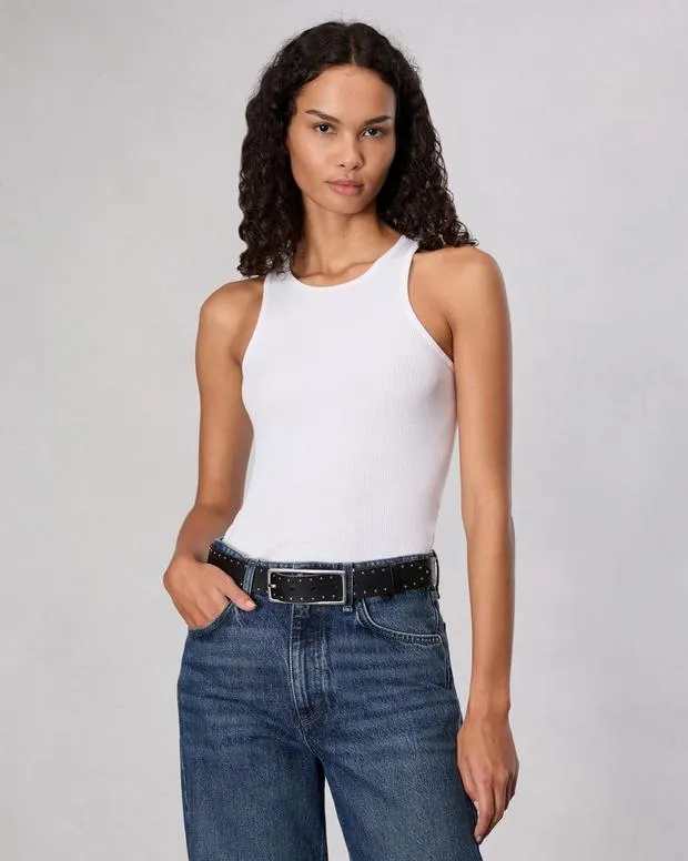 Belts rag and bone Women Rebound Leather Belt Black