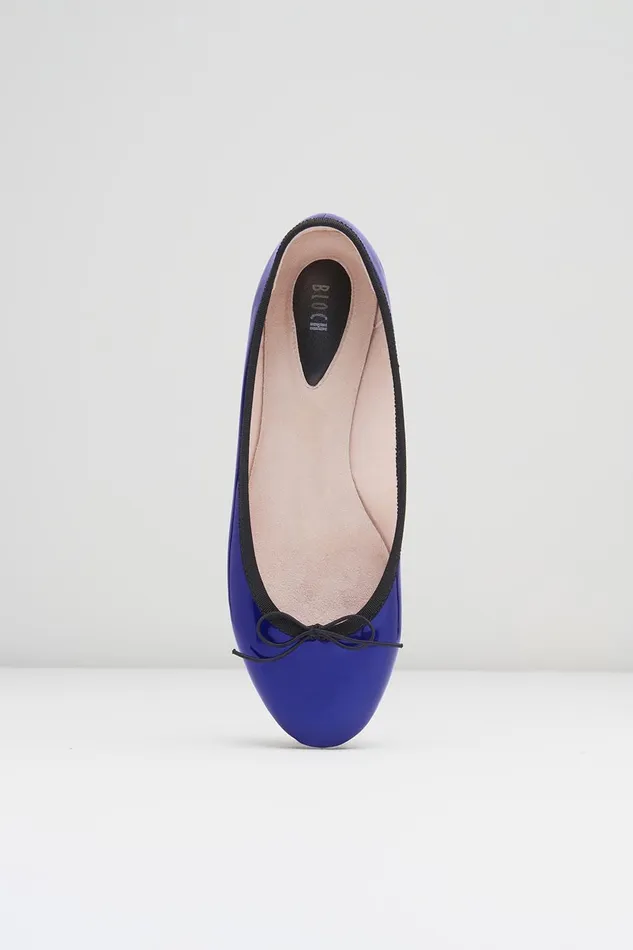 Bloch Ballet Flats Adult Ladies Amalthea Ballet Flats Blue Gloss