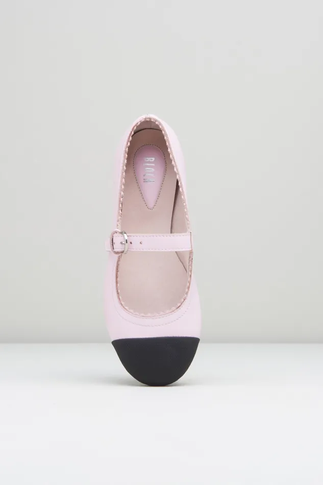 Bloch Ballet Flats Children Girls Cassiopeia Ballet Flats Pink Black Leather