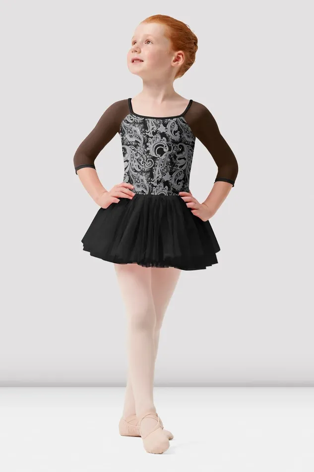 Bloch Girls Mirella Paisley 34 Sleeve Tutu Dress Black Children Dresses