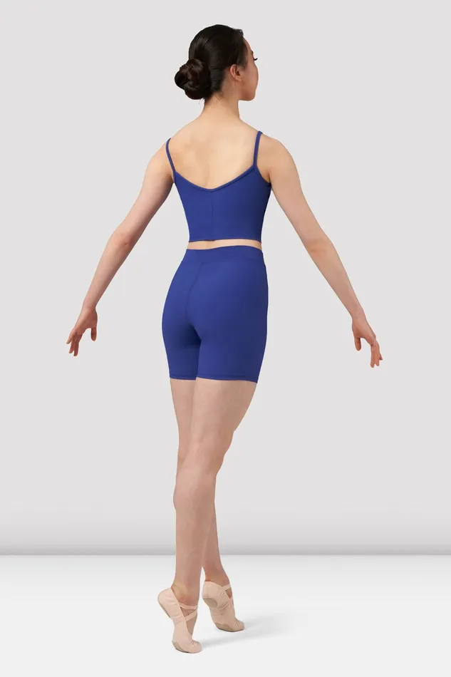 Bloch Ladies Mirella Chevron V Front Shorts Marine Blue Adult Shorts and Briefs