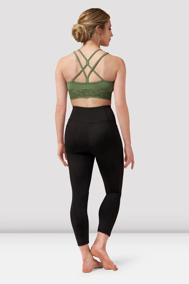 Bloch Ladies Tasha Panelled Leggings Black Adult Pants and Leggings