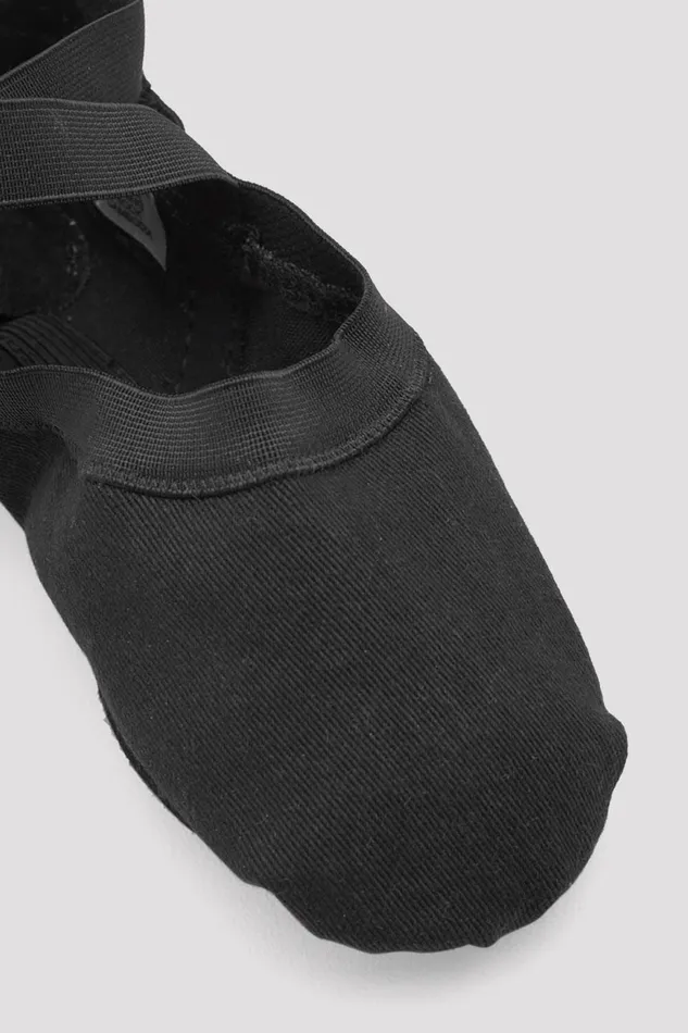 Bloch Mens Adult Mens Synchrony Stretch Canvas Ballet Shoes Black Canvas