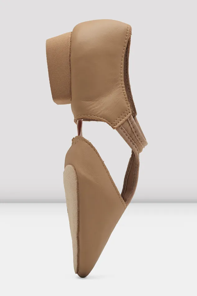 Bloch Teaching Adult Ladies Elastosplit Grecian Teaching Shoes Tan Leather
