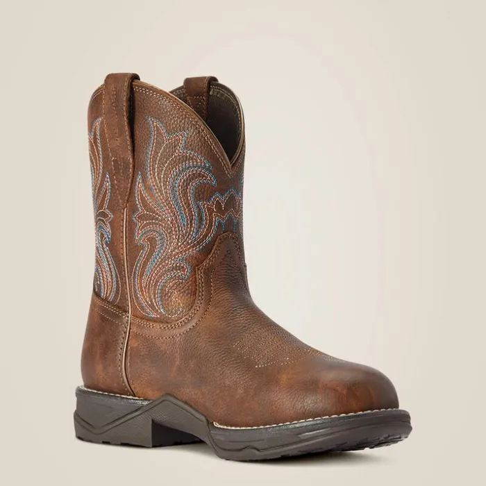Booties Women Ariat Anthem Round Toe Shortie Western Boot Copper Kettle