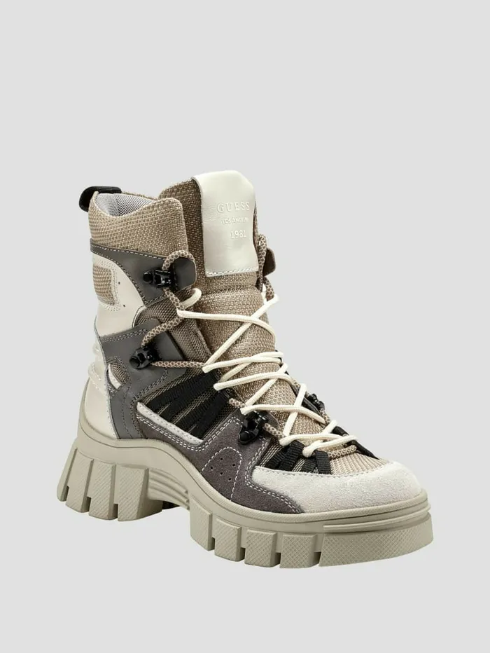 Boots and Booties Women Haler Hiker Boots Medium Natural 101 GUESS