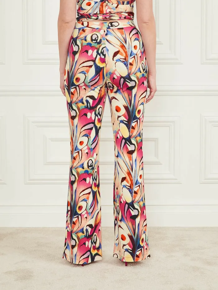 Bottoms Anise Flared Pant Wonderland Print 8211 GUESS Women