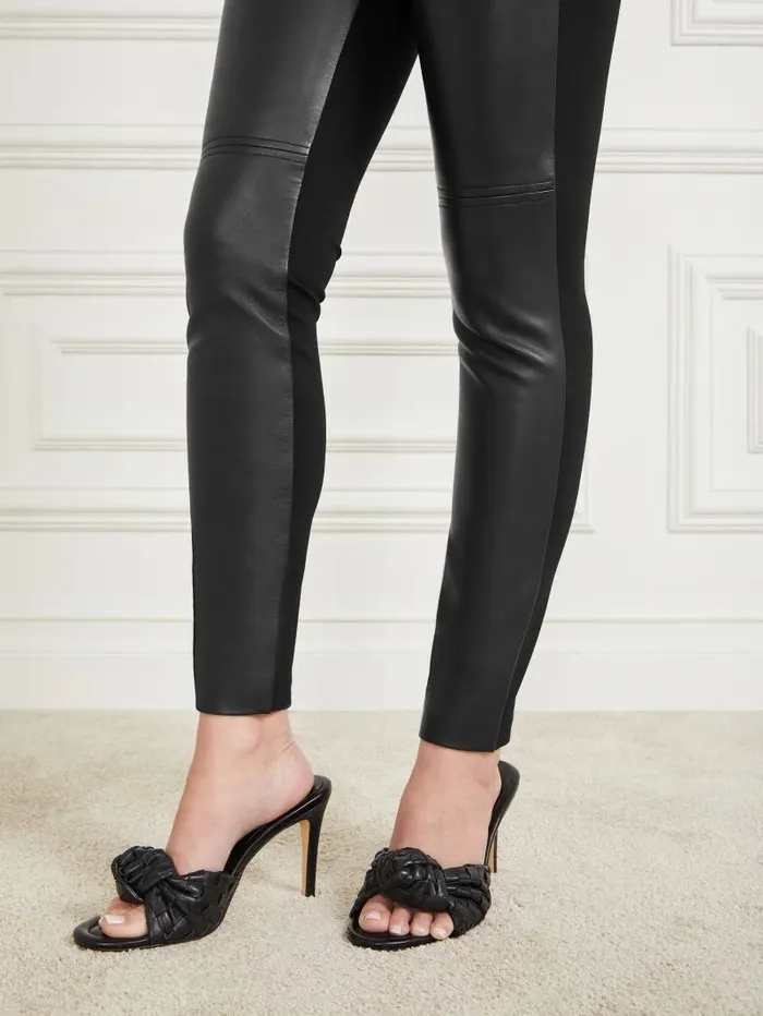 Bottoms GUESS Women Coy Leather HighRise Legging Jet Black Bottoms GUESS Women Coy Leather HighRise Legging Jet Black