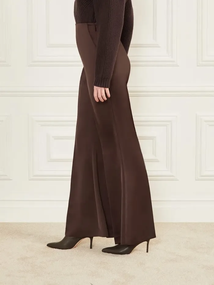 Bottoms GUESS Women Kellis Flare Pant Cold Brew Bottoms GUESS Women Kellis Flare Pant Cold Brew